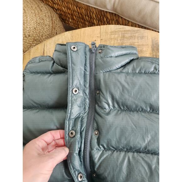 J. Crew Ripstop Down Waterfowl Feather Puffer Vest Women's Size L Green Outdoors - Picture 5 of 12